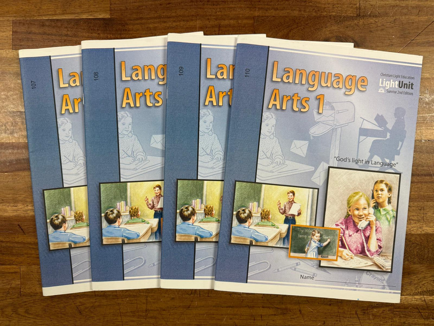CLE Language Arts 1 2nd Ed 4 Light Units 107-110 - Unused & Clean