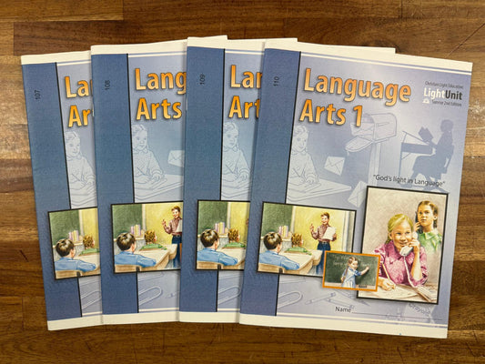 CLE Language Arts 1 2nd Ed 4 Light Units 107-110 - Unused & Clean
