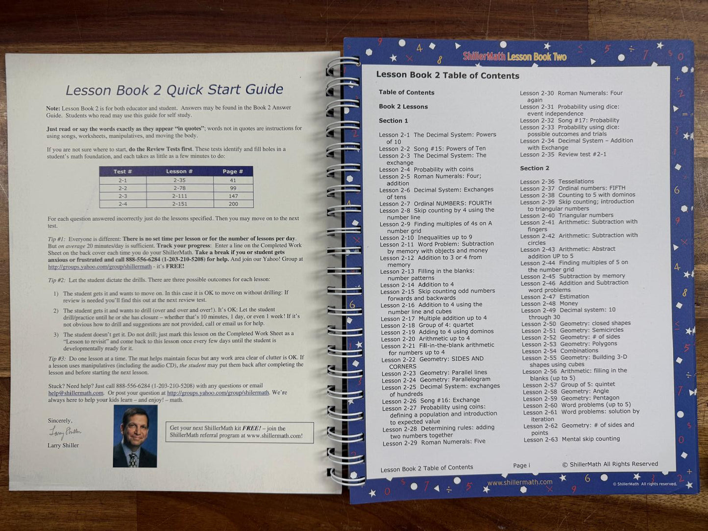 ShillerMath Two SET: Lesson Book & Answer Guide - VG