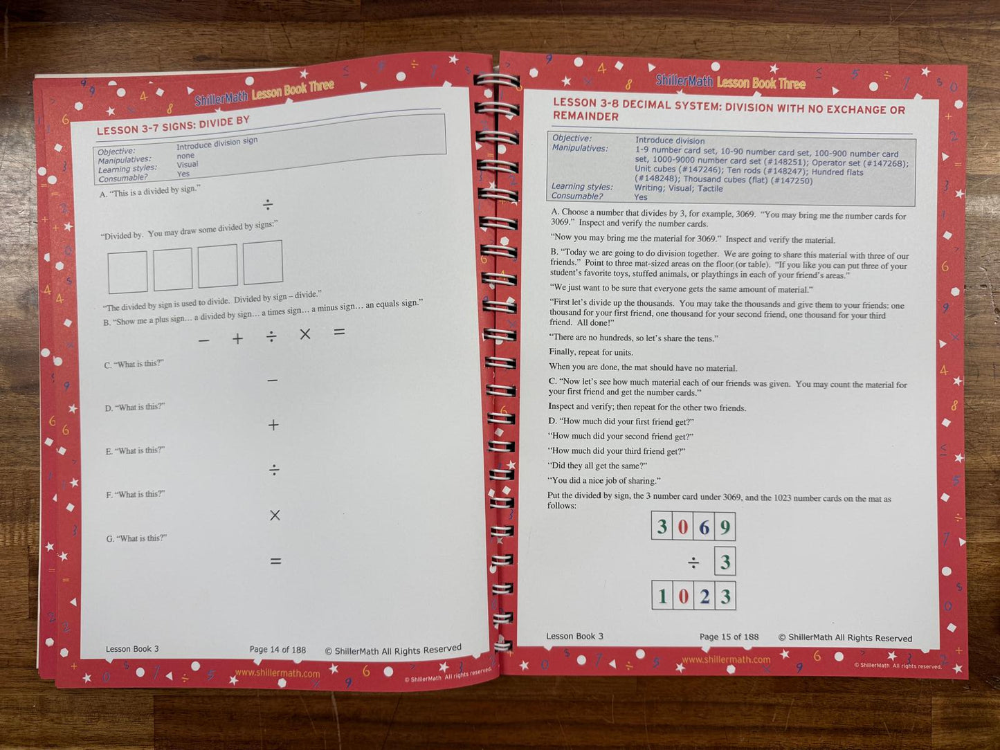 ShillerMath Three SET: Lesson Book & Answer Guide - VG