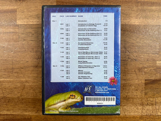ACE Biology Research Lessons DVD - Very Good