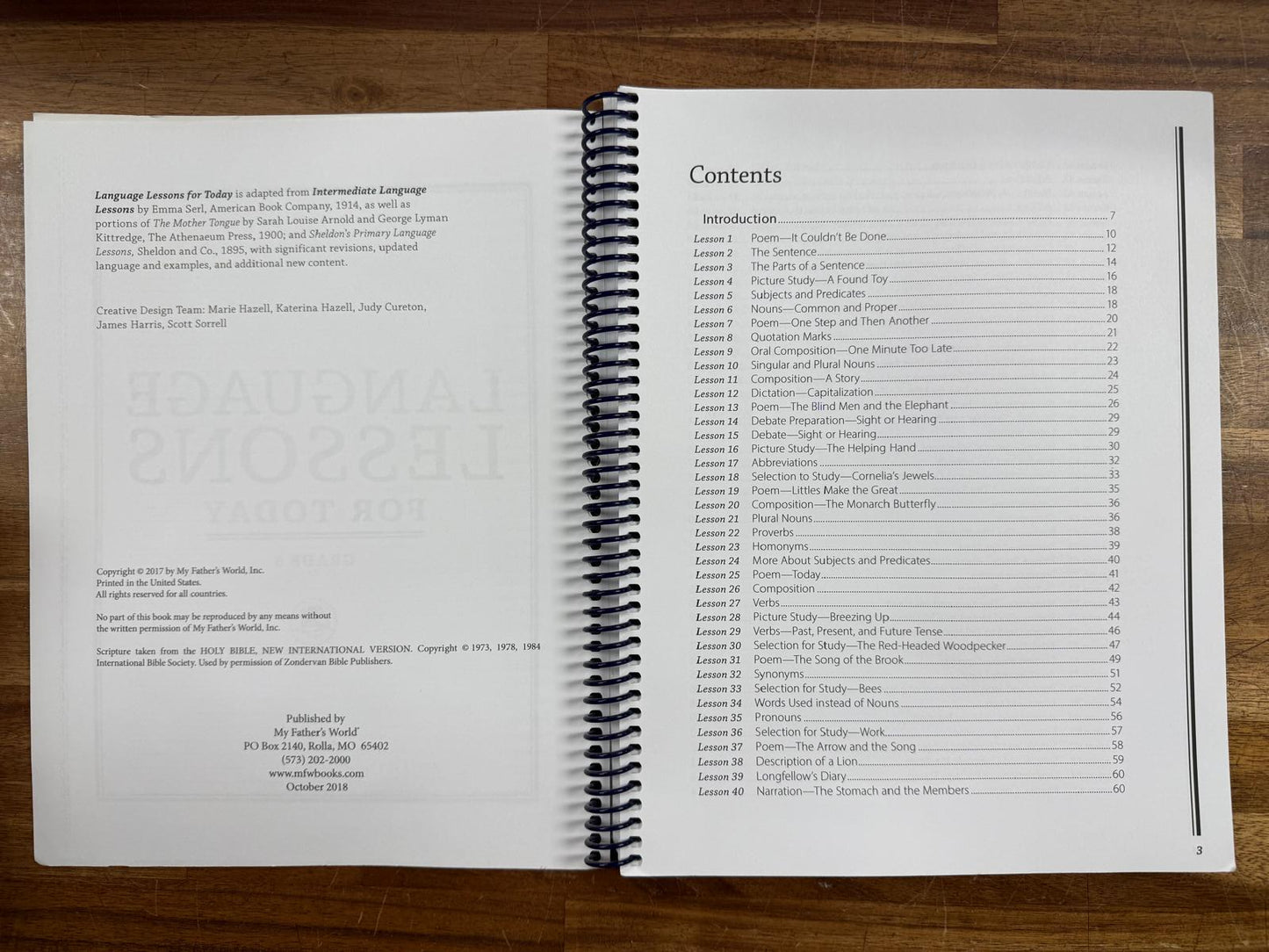 MFW Language Lessons for Today Grade 5 (Good & Clean)