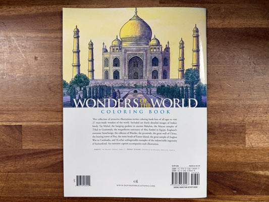 Dover History Wonders of the World Coloring Book (Like New)