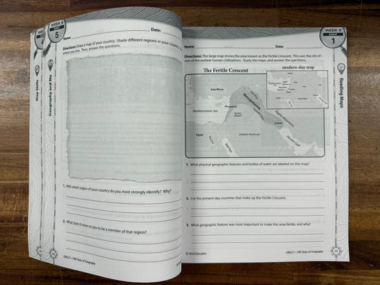 180 Days Geography for 6th Grade Workbook (VG)