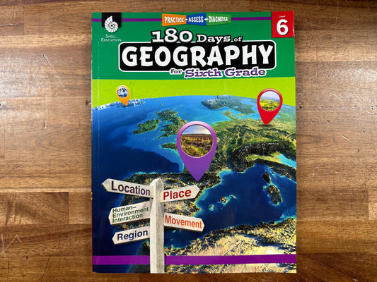 180 Days Geography for 6th Grade Workbook (VG)