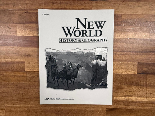 Abeka New World History & Geography 6 Quiz Key 2001 Ed (VG)