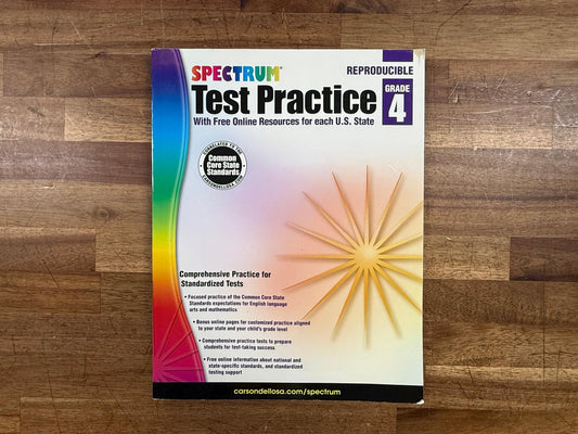 Spectrum Test Practice Grade 4 Workbook (Good & Clean)