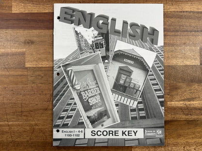 ACE Pace English I 4-6 1100-1102 Score Key (VG)