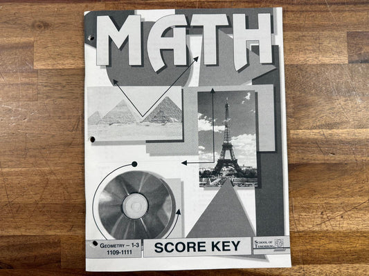 ACE Math Geometry 1-3 1109-1111 Score Key (VG)