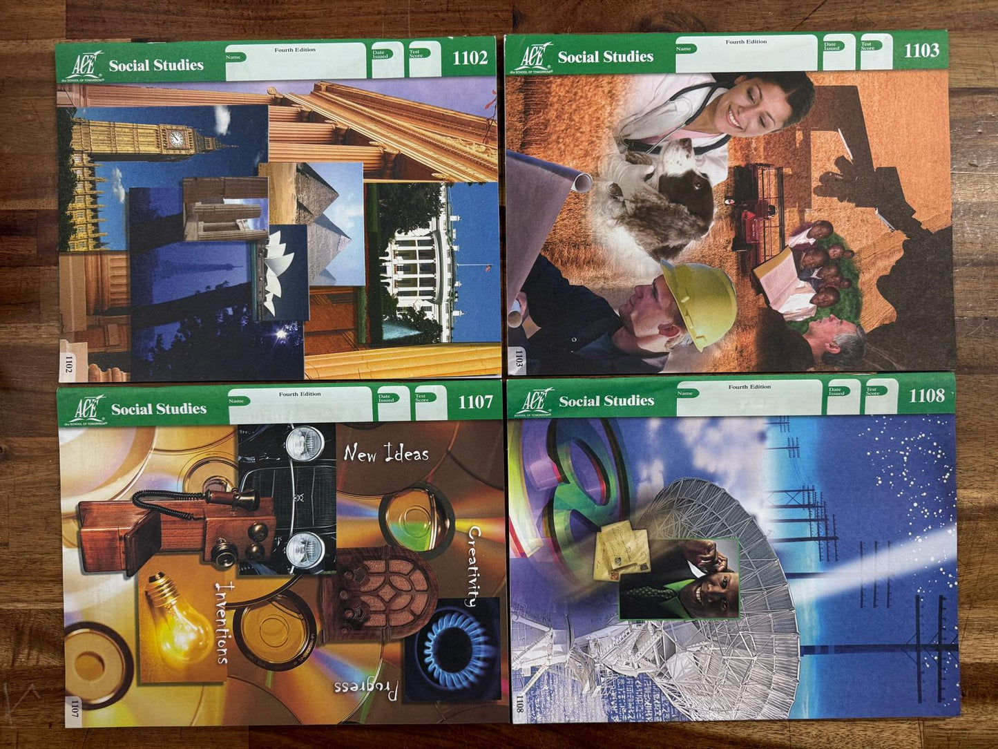 ACE PACEs Social Studies 4th Ed 1102-1103, 1107-1108 (Like New)