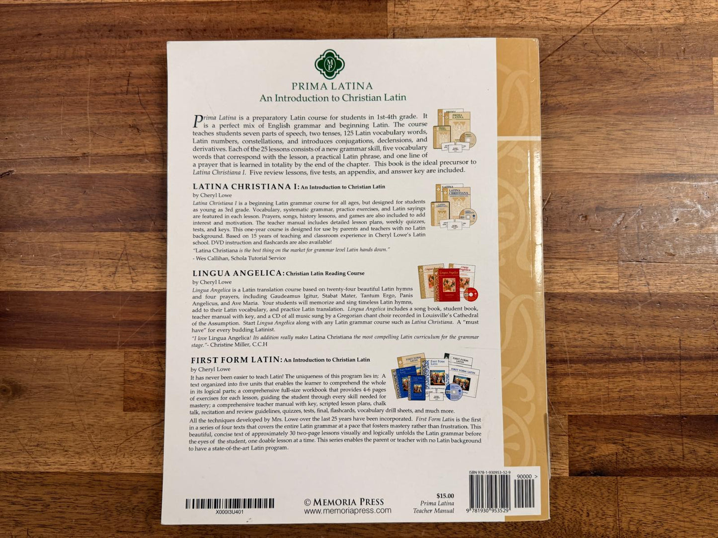 Prima Latina Teacher Manual 2nd Ed Memoria Press