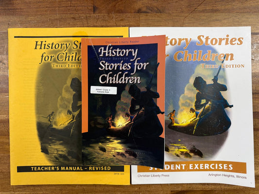 History Stories for Children 3rd Ed SET: Text, Teacher Manual, Workbook