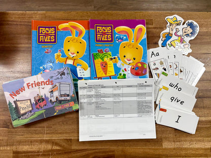 BJU Focus on Fives K5 4th Ed SET: Worktext, Phonics, Readers, Cards...