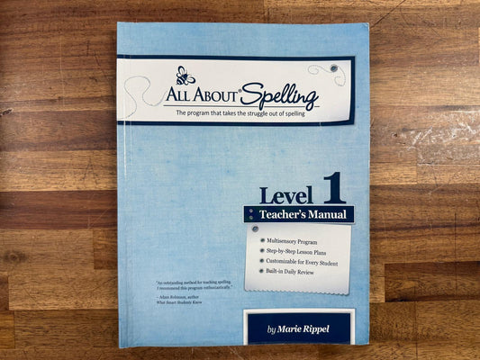 All About Spelling Level 1 Teacher's Manual (Non-Color)