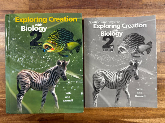 Exploring Creation w Biology 2nd Ed Text + Solutions & Tests (Good)