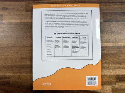 Analytcal Grammar Level 1 Grammar Basics Instructor Handbook