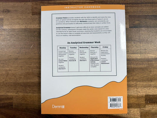 Analytcal Grammar Level 1 Grammar Basics Instructor Handbook