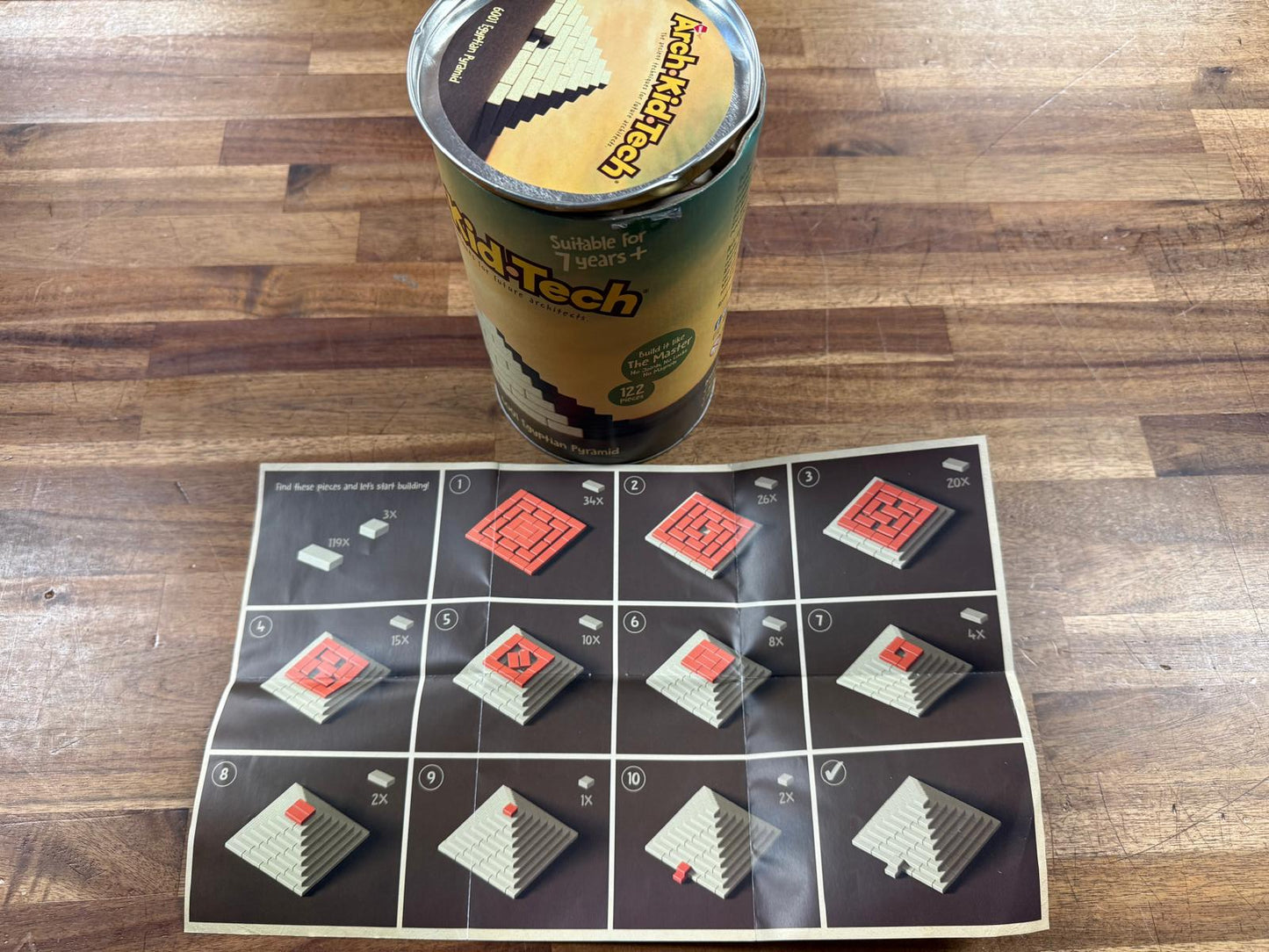 Arch-Kid-Tech 6001 Egyptian Pyramid 122 Pcs 7+ yrs Taksatoys (VG)