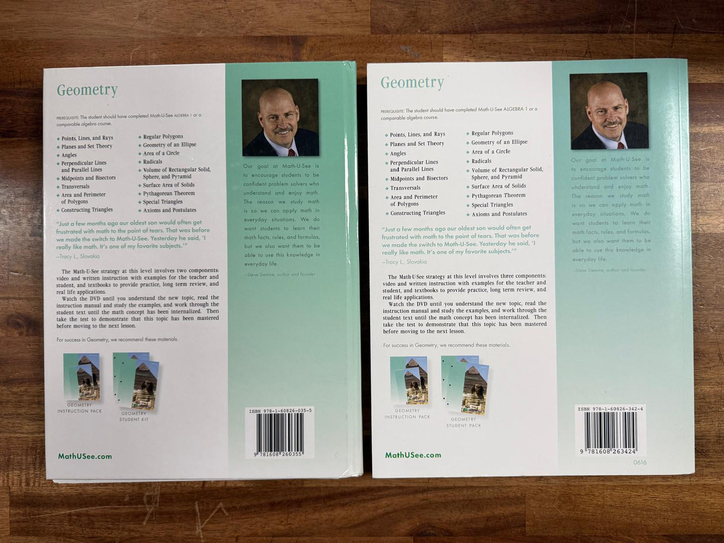 Math-U-See Geometry Instruction Manual Workbook Test & DVD