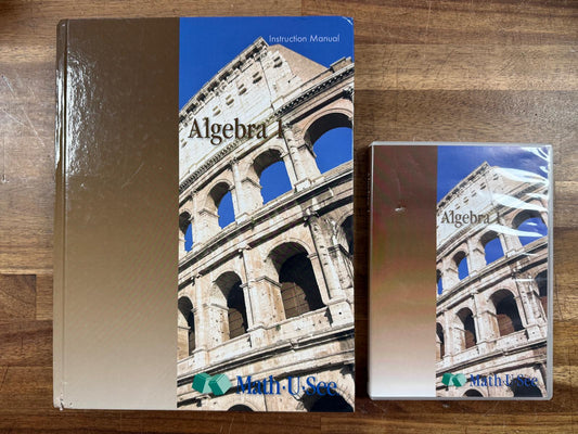 Math-U-See Algebra 1 SET: Instruction Manual & DVD (VG)