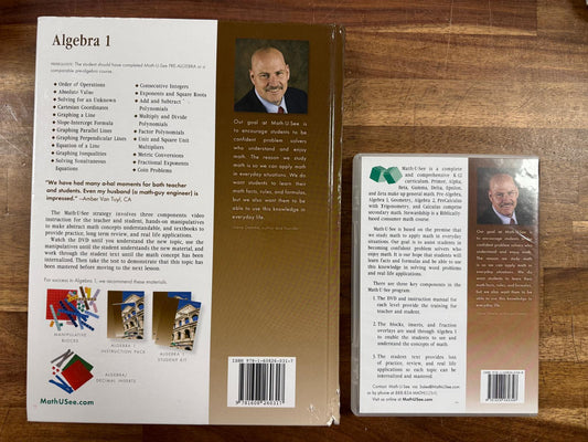 Math-U-See Algebra 1 SET: Instruction Manual & DVD (VG)