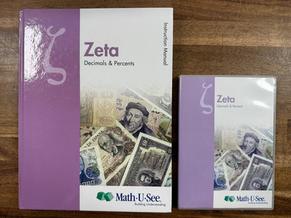 Math-U-See Zeta SET: Instruction Manual & DVD (Like New)