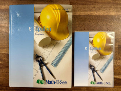 Math-U-See Epsilon Fractions SET: Instruction Manual & DVD (VG)