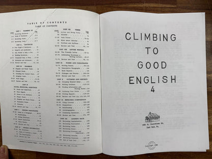 Climbing to Good English 4 Teacher's Worktext Answer Key