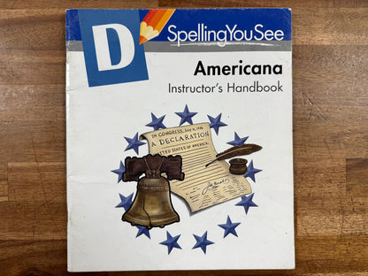 Spelling You See D: Americana Instructor's Handbook (Good)