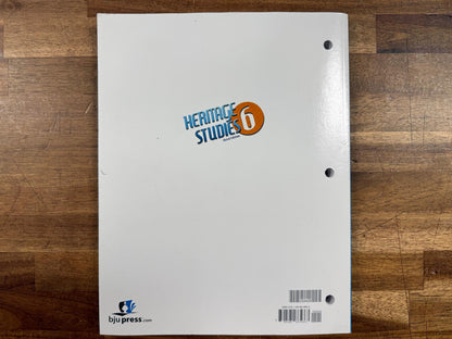 BJU Heritage Studies 6 3rd Ed Student Activity Manual (VG)