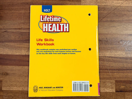 Holt Lifetime Health Life Skills Workbook
