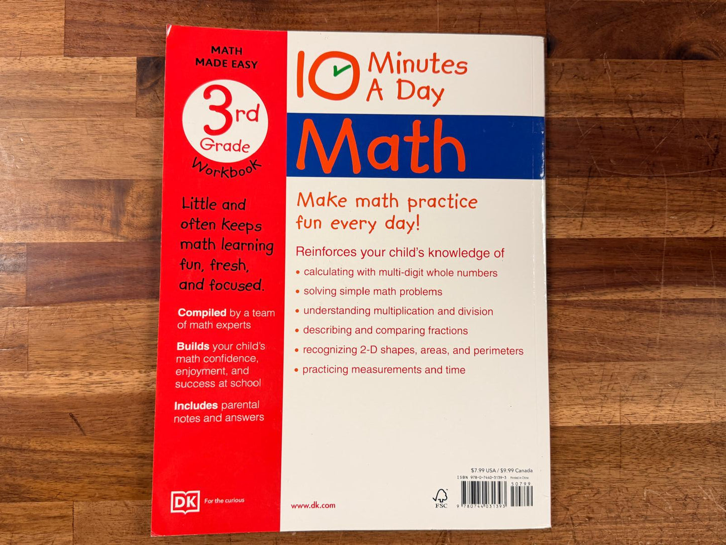 DK Math Made Easy - 10 Minutes a Day - Grade 3 Workbook