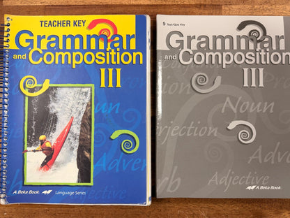 Abeka Grammar and Composition III - TestQzKy & TchrKy