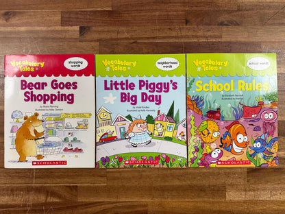 Scholastic Vocabulary Tales Set of 9 Early Reader (VG)
