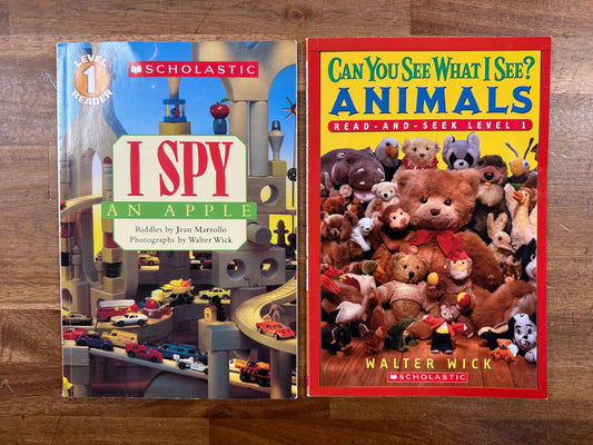 Scholastic Reader Lvl 1 I Spy + Can You See What I See Animals (Good)