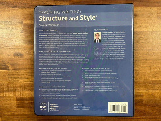 Teaching Writing Structure Style Seminar Workbook 2nd Ed