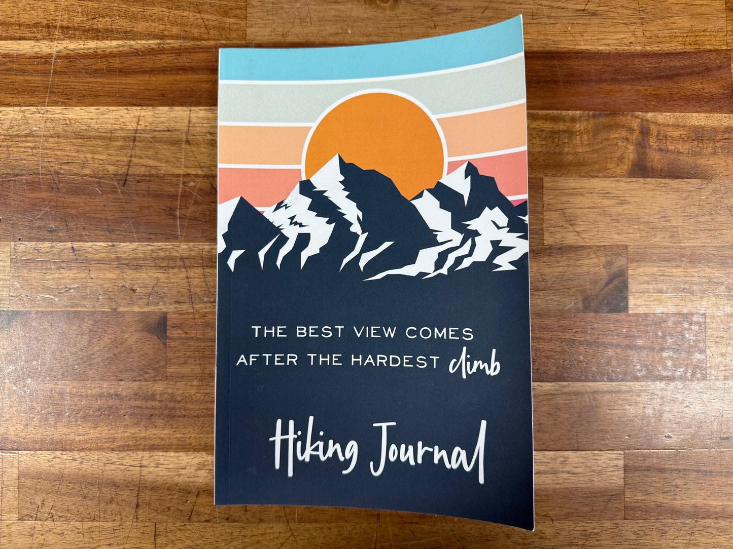 Hiking Journal: Hiking Trail Log Book w Prompts (VG)