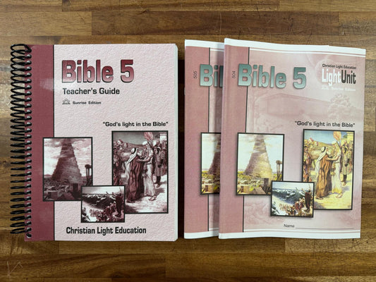 CLE Bible 5 Teacher Guide + Light Units 504 & 505 (NEW)