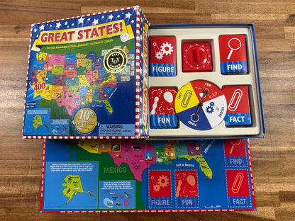Great States! Board Game 2-6 Players Ages 7+ (Complete)
