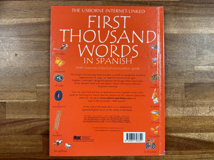 Usborne Internet-linked first thousand words in Spanish (HC, VG)