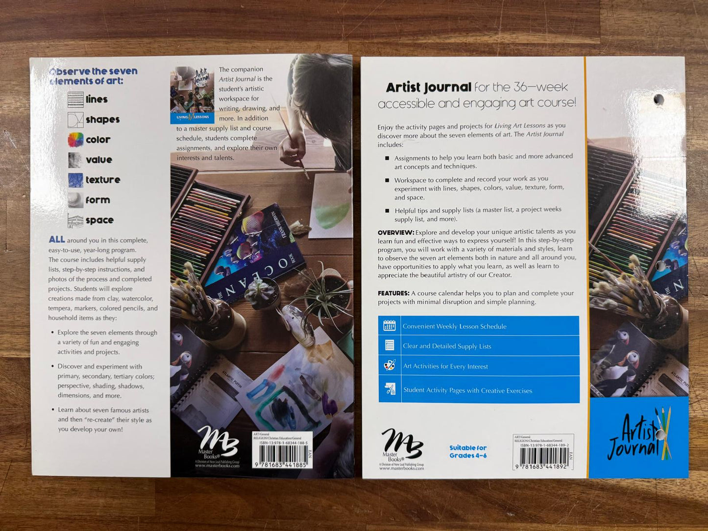 MB Living Art Lessons Text & Artist Journal SET (VG)