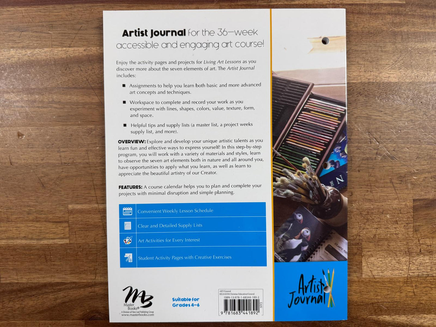 Master Books Living Art Lessons Artist Journal (VG)