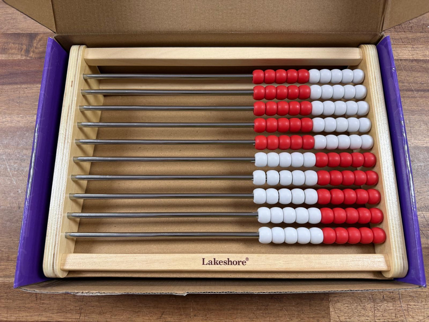 Lakeshore Rekenrek to 100 Wooden Abacus DD425 (VG)