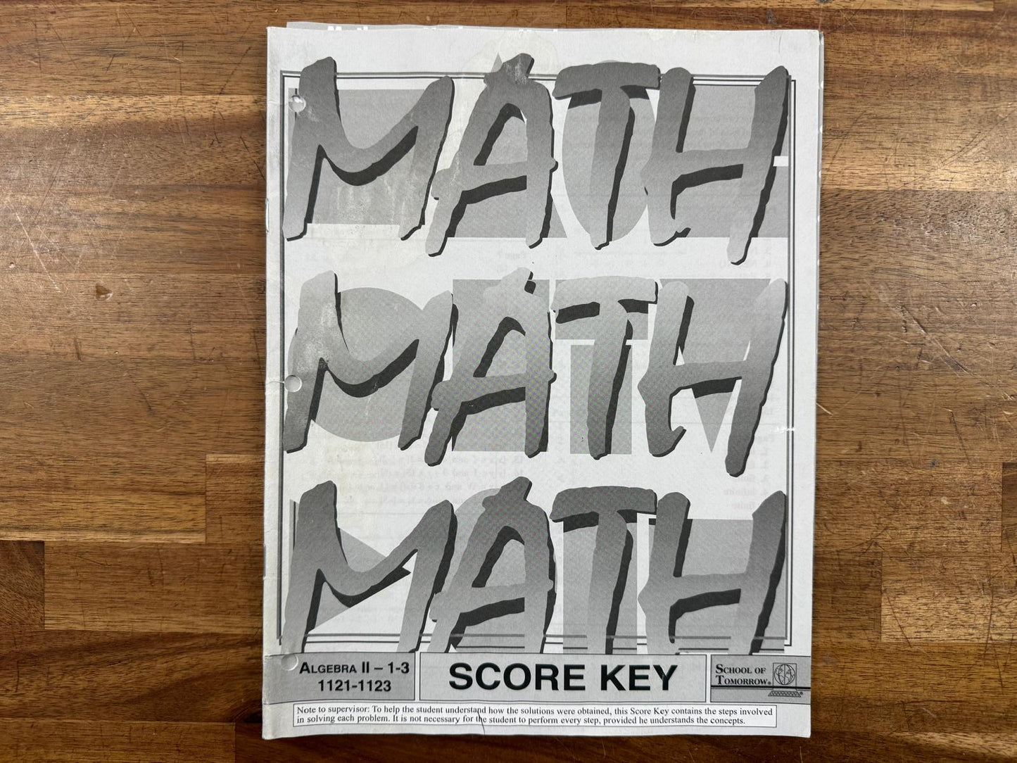 ACE PACE Algebra II: 1-3 Sore Key 1121-1123 (Good)