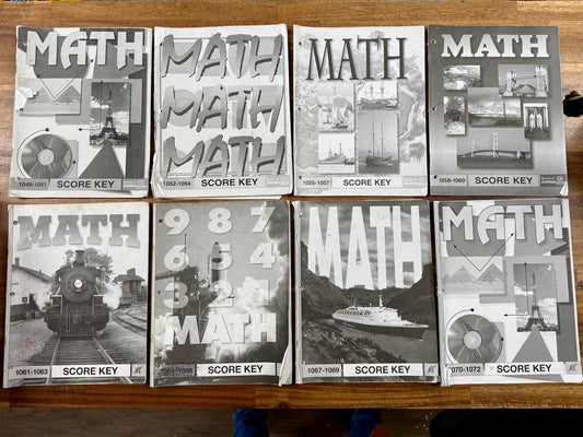 ACE Math PACE Score Key 1049-1072 Lot of 8 (clean overall)