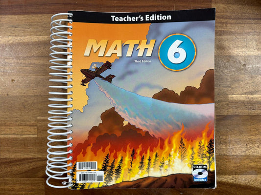 BJU Math 6 Teacher Edition w CD 3rd Ed 2011 (Good & Clean)