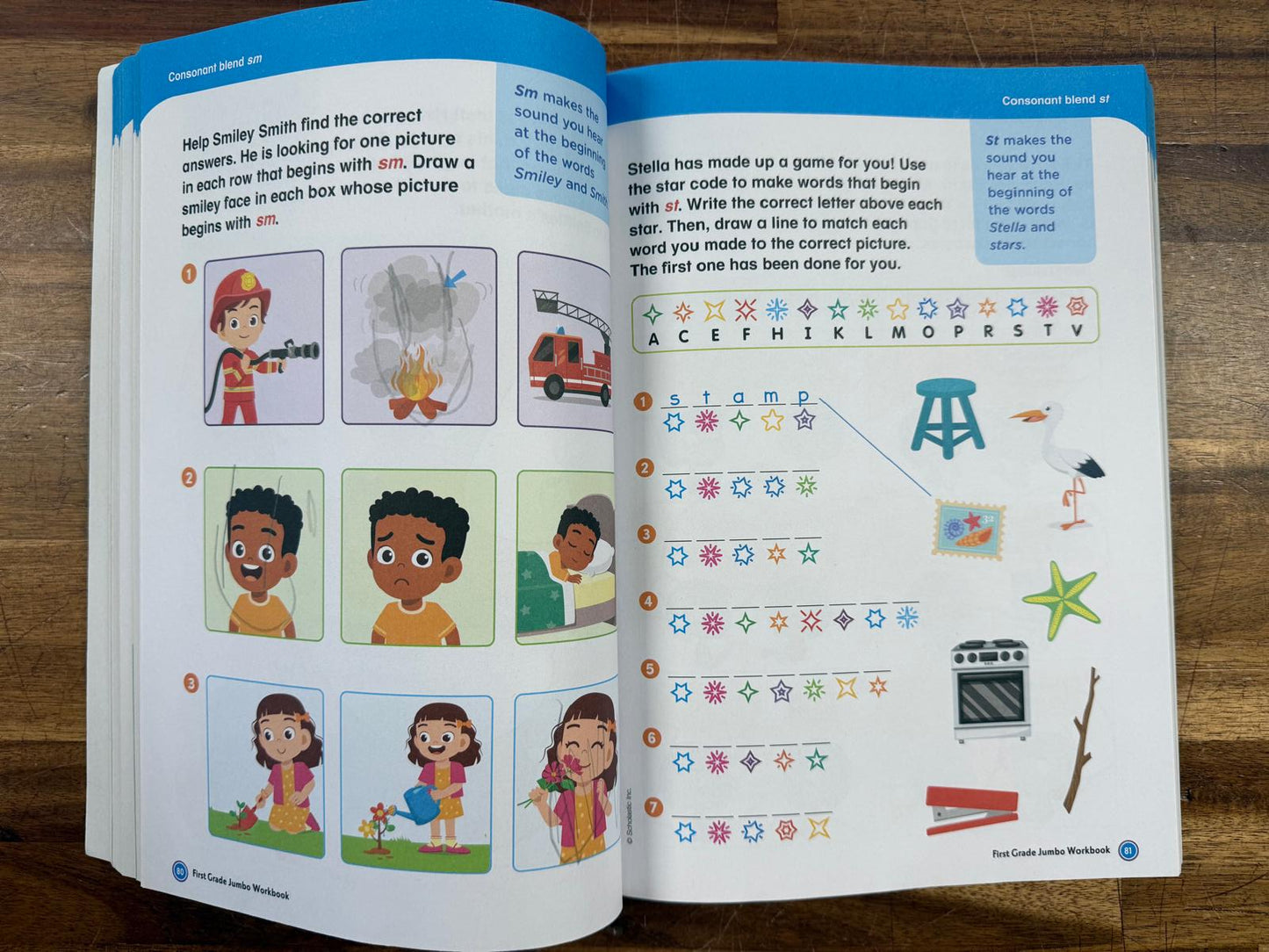 Scholastic First Grade Jumbo Workbook Ages 6-7 (Good)