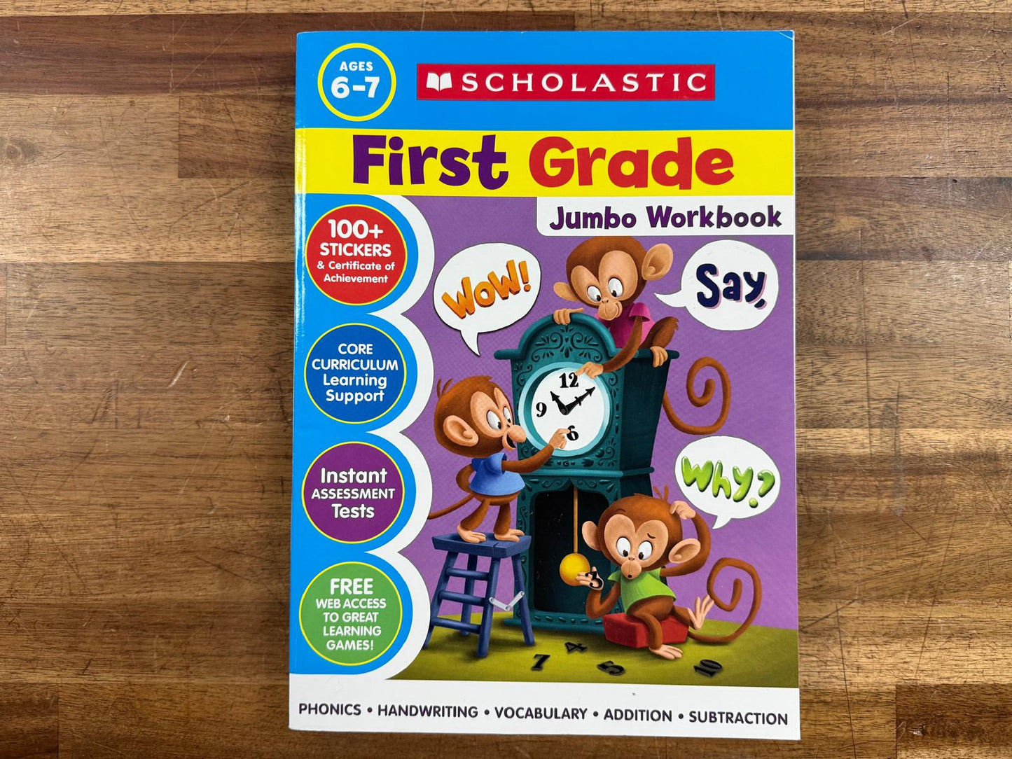 Scholastic First Grade Jumbo Workbook Ages 6-7 (Good)