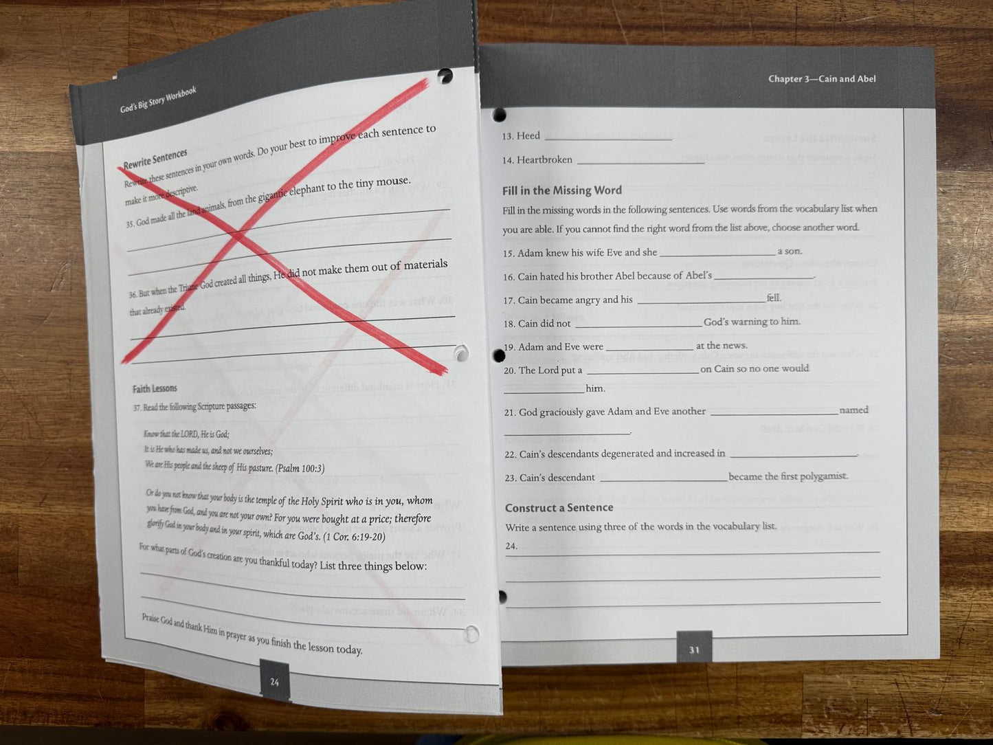 God's Big Story Level 5 Student Workbook (See Description)