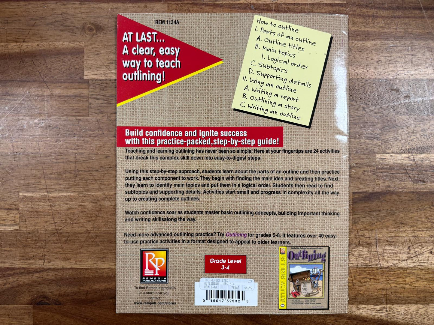 Beginning Outlining Reproducible Activity Workbook (VG)
